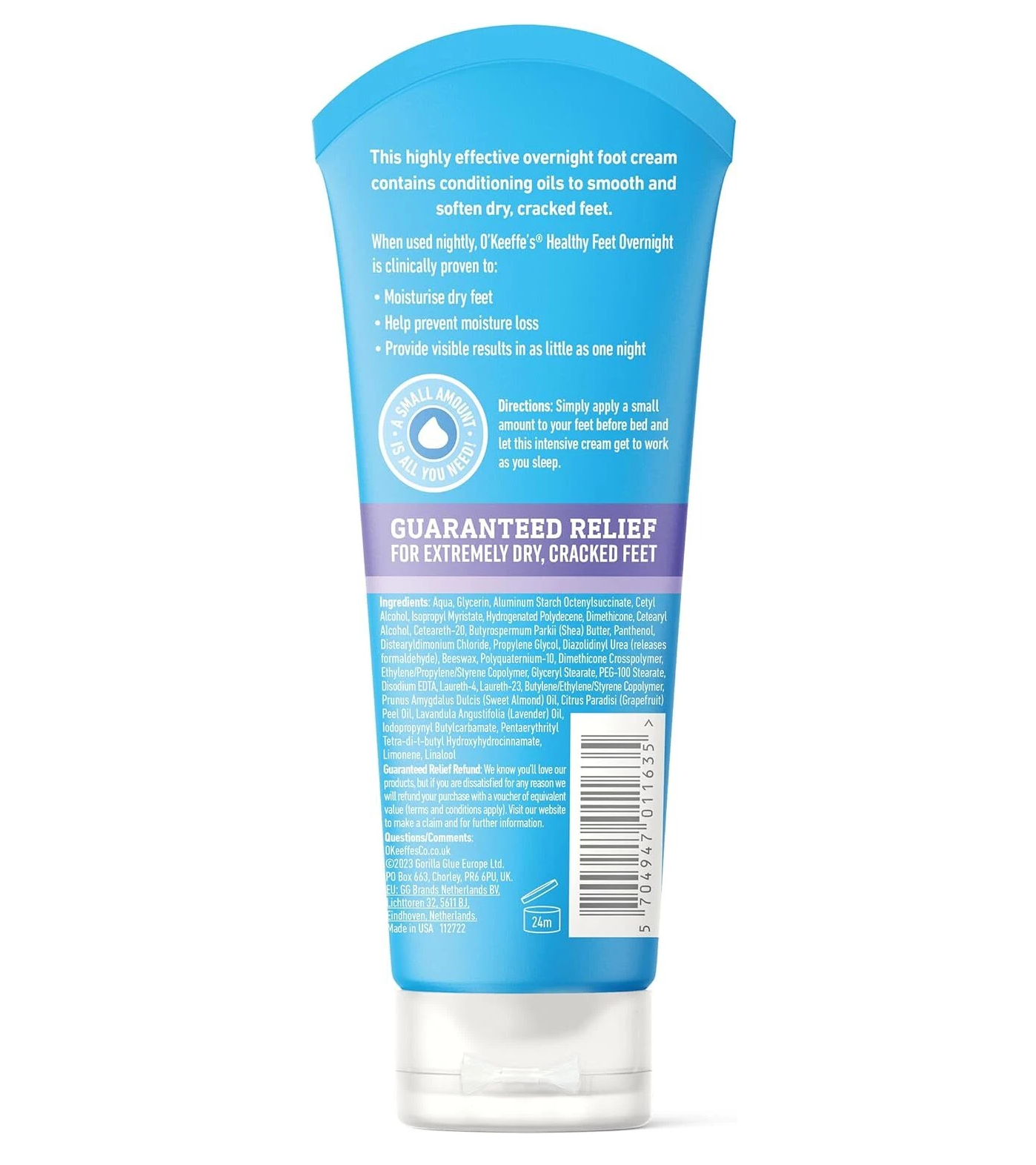 OKEEFFES HEALTHY FEET FOOT CREAM TUBE 80ML